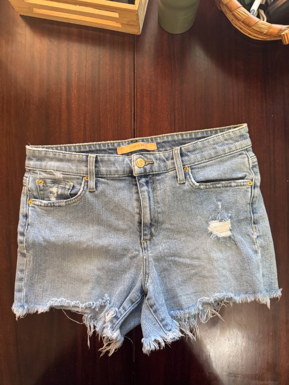 Joe's Jeans The Ozzie 4" Cut Off Shorts Size 29 Distressed Raw Hem Light Wash - Picture 2 of 7